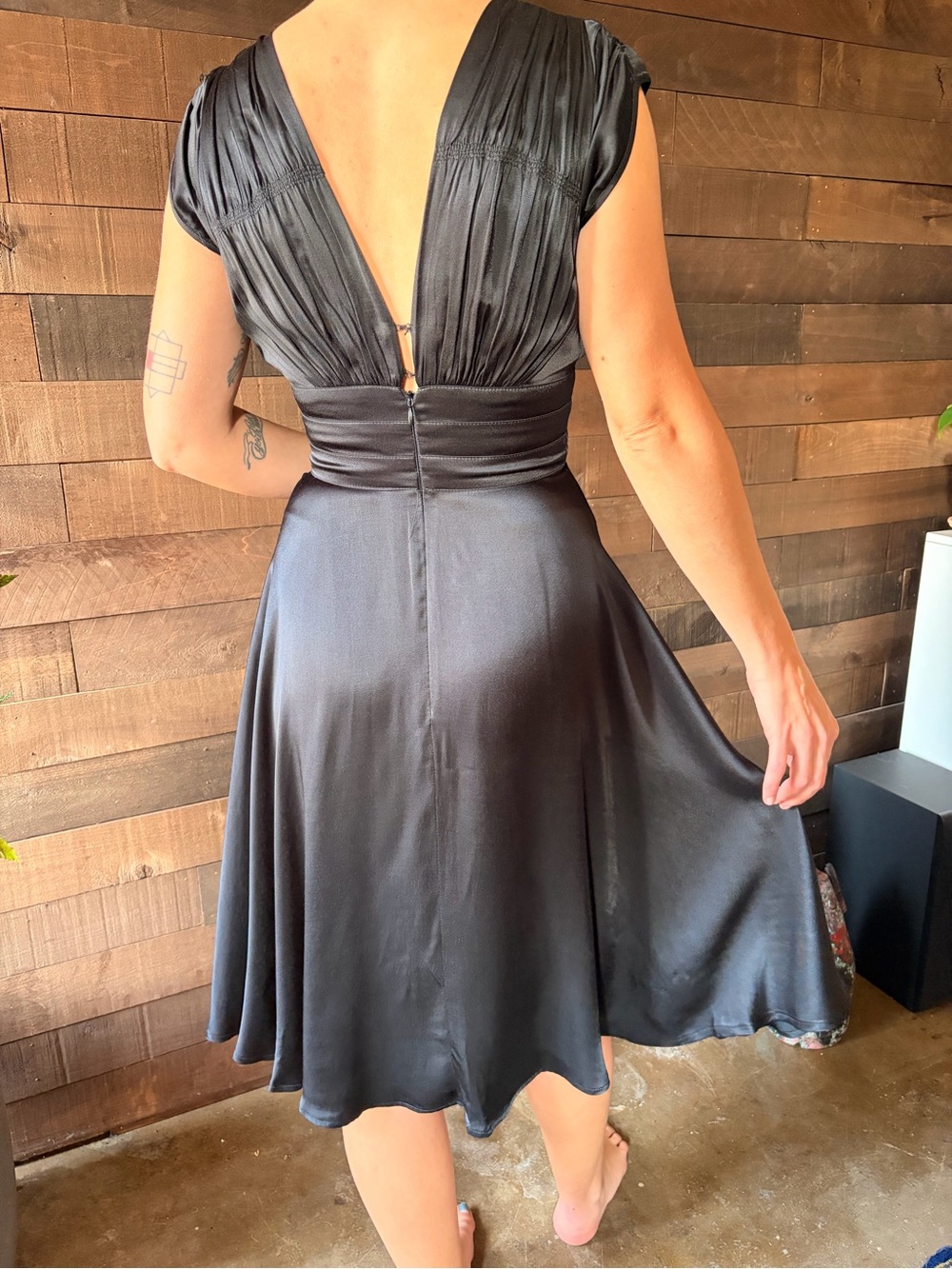 Trashy Diva “1940s Dress” Satin, Fit & Flare Dress - Picture 2 of 6